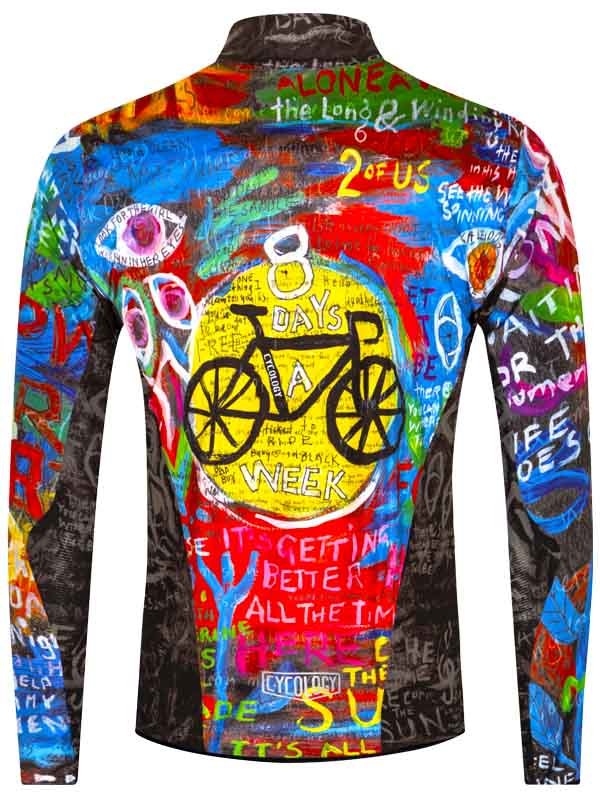 8 Days Mens Lightweight Wind Cycling Jacket Back View| Cycology AUS