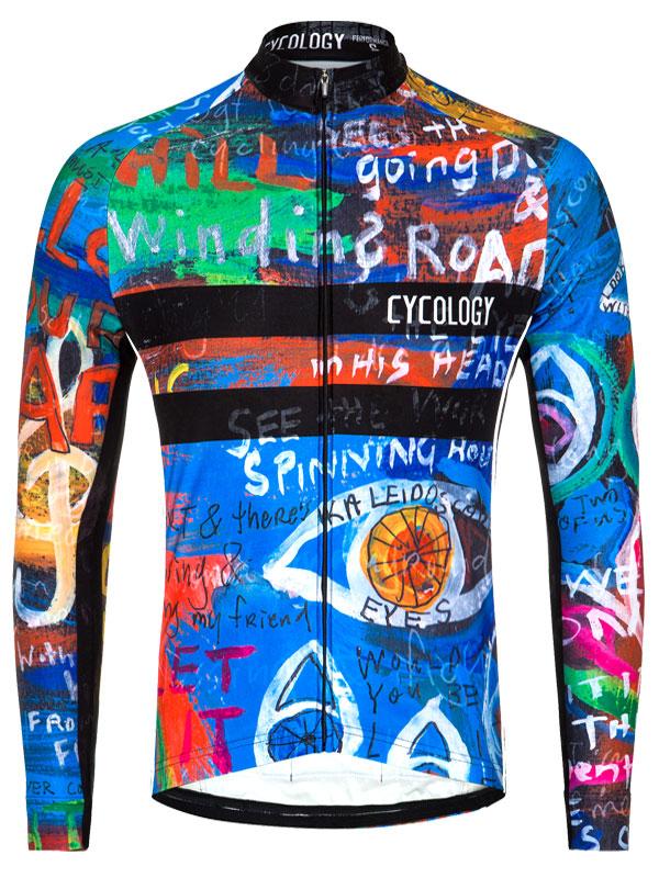 8 Days Men's Long Sleeve Jersey Front View| Cycology Clothing AUS
