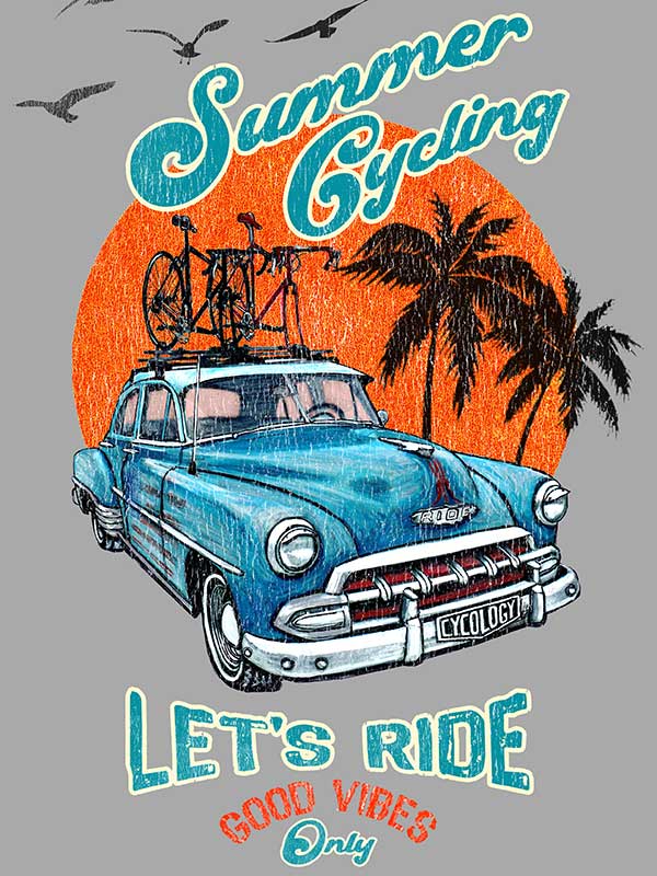 Cycling Summer Men's Grey T Shirt | Cycology AUS