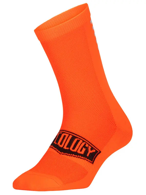 Cycology Orange Reflective Logo Cycling Socks | Cycology AUS