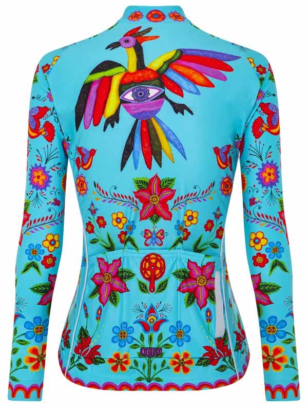 Frida Womens Aqua Long Sleeve Cycling Jersey | Cycology AUS
