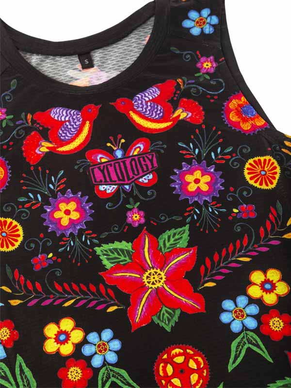 Frida Black Women's Sleeveless Base Layer neck | Cycology AUS