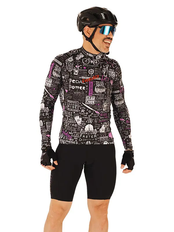 Bike Graffiti Summer LS Jersey on Model