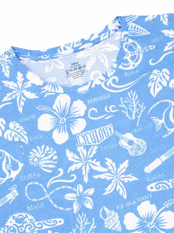 Hawaii Blue Women's Technical T shirt Neck  | Cycology AUS