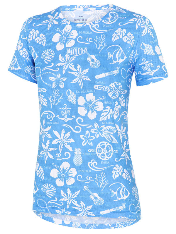 Hawaii Blue Women's Technical T shirt  Front | Cycology AUS