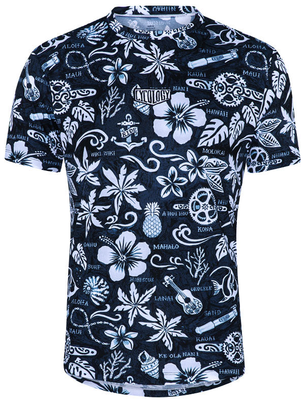 Hawaii Blue Men's Technical T shirt  Front  | Cycology AUS