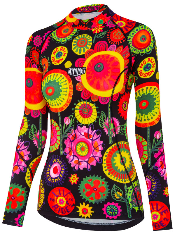 Heavy Pedal Women's Long Sleeve Cycling Base Layer  Front | Cycology AUS