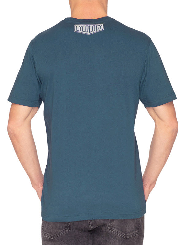 Spontaneity Mens Blue Cycling T-Shirt  Back | Cycology AUS