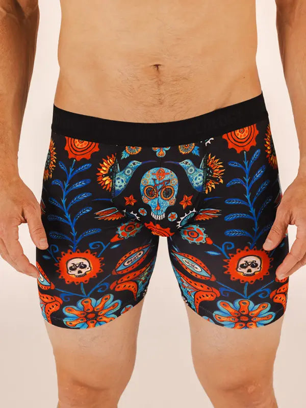 Tijuana Black Men's Performance Boxer Briefs Front view on model  | Cycology AUS