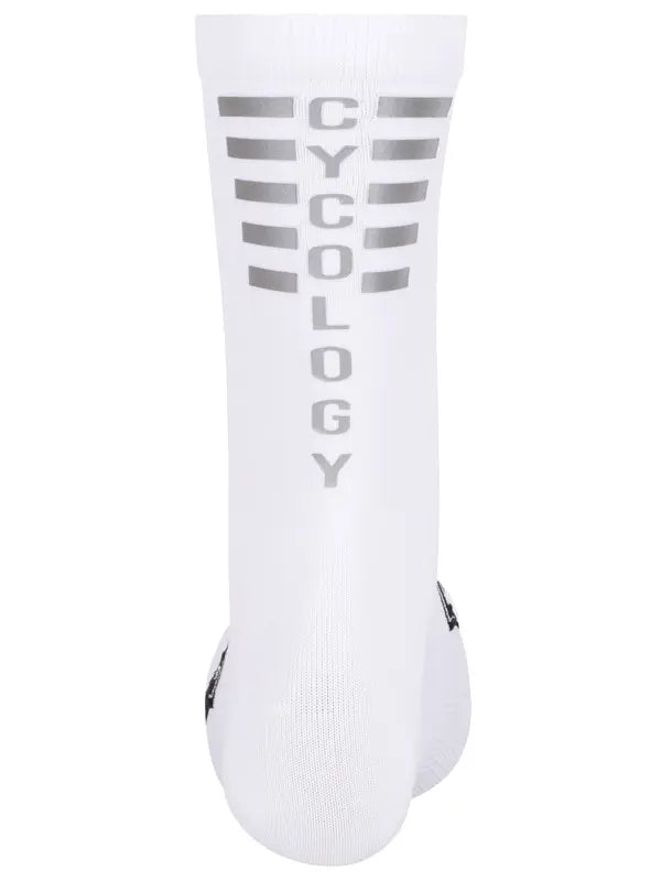 Cycology White Reflective Logo Cycling Socks | Cycology AUS