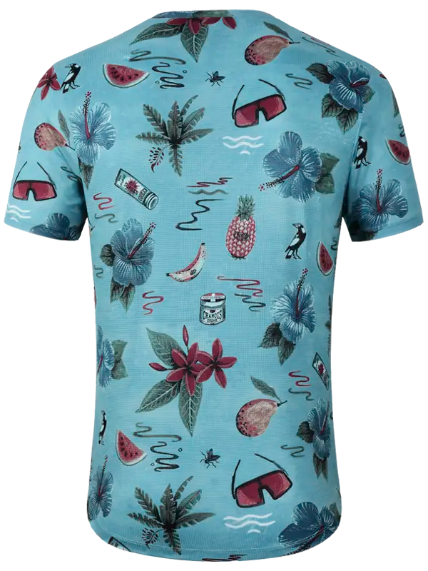 Lahaina Blue Men's Technical T shirt 
 Back | Cycology AUS